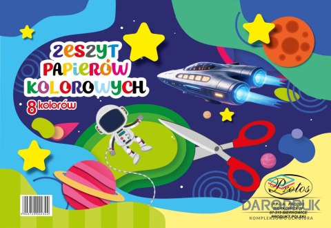Protos Zeszyt papierów kolorowych A4 8k Protos