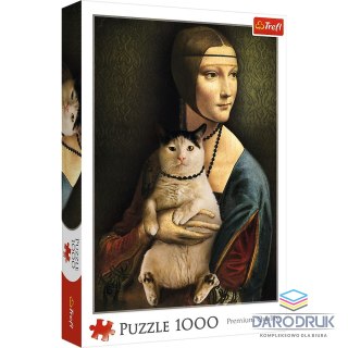 Trefl Puzzle Dama z kotem 1000 el. Trefl (10663)