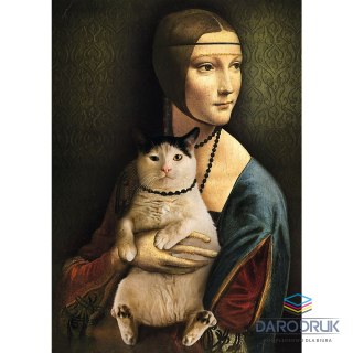 Trefl Puzzle Dama z kotem 1000 el. Trefl (10663)