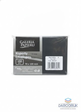 Galeria Papieru Koperta A7 pearl czarny czarna Galeria Papieru (280447) 10 sztuk
