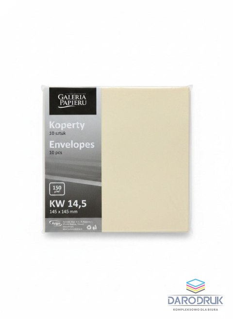 Galeria Papieru Koperta kremowy kremowa Galeria Papieru 10 sztuk