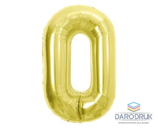 Godan Balon foliowy Cyfra 0, Light gold, 85 cm Godan (BC-HLG0)