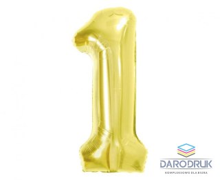 Godan Balon foliowy Cyfra 1, Light gold, 85 cm Godan (BC-HLG1)