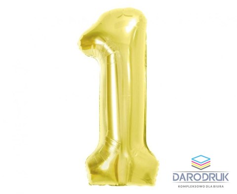 Godan Balon foliowy Cyfra 1, Light gold, 85 cm Godan (BC-HLG1)