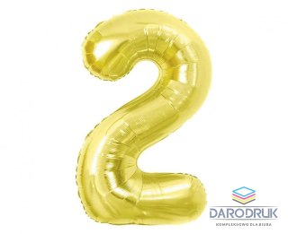 Godan Balon foliowy Cyfra 2, Light gold, 85 cm Godan (BC-HLG2)