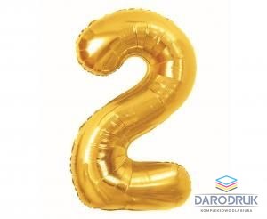 Godan Balon foliowy Cyfra 2, Royal gold, 85 cm Godan (BC-HRG2)