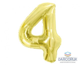 Godan Balon foliowy Cyfra 4, Light gold, 85 cm Godan (BC-HLG4)