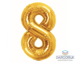 Godan Balon foliowy Cyfra 8, Royal gold, 85 cm Godan (BC-HRG8)