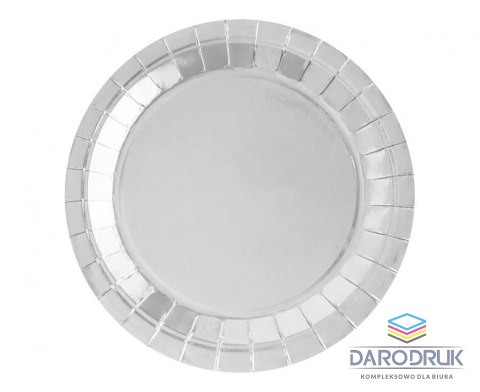 Godan Talerz jednorazowy Srebrny papier śr. 230mm 8 szt Godan (PF-TS23)