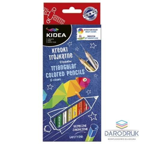 Kidea Kredki ołówkowe KIDART 12 kol. Kidea (KT12KA)