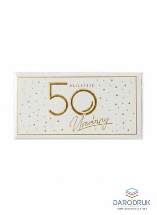 Kukartka Skarbonka pudełko na banknoty Kukartka (MB-018 Urodziny 50 Elite)