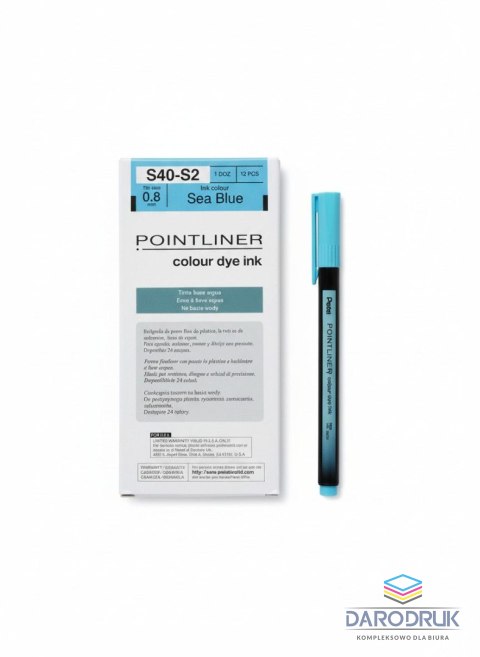 Pentel Cienkopis kreślarski POINTLINER wkład morski 0,4mm 1kol. Pentel (S40-S2)