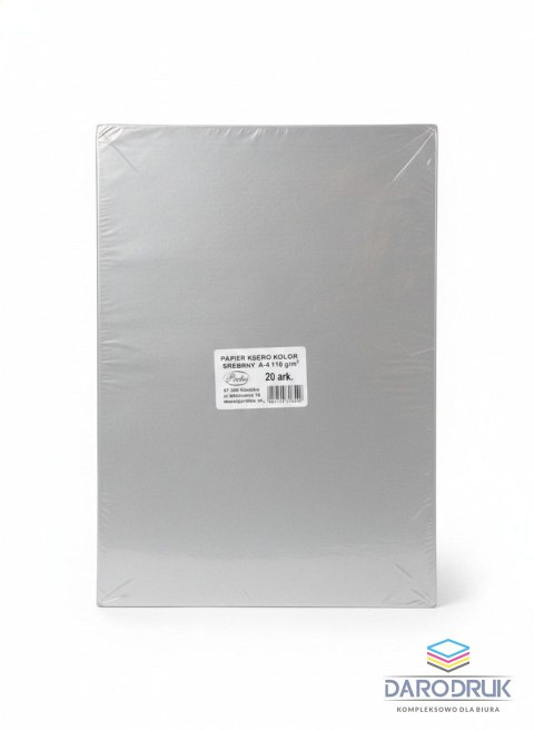 Protos Papier kolorowy A4 srebrny 20k. 110g Protos