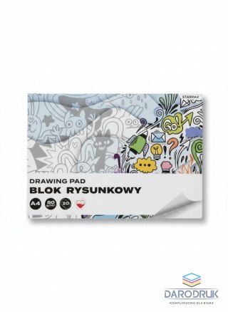 Starpak Blok rysunkowy A4 biały 80g 20k Starpak (587745)