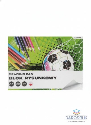 Starpak Blok rysunkowy A4 biały 80g 20k Starpak (588810)