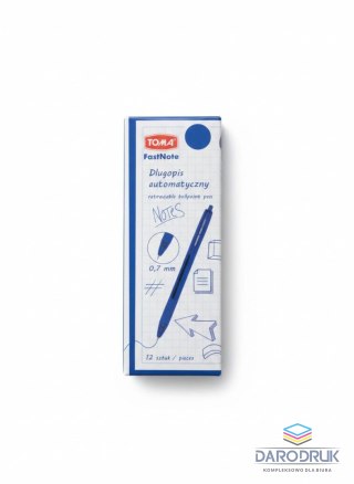 Toma Długopis 1mm wkład niebieski 1,0mm Toma (TO - 030 1 2)