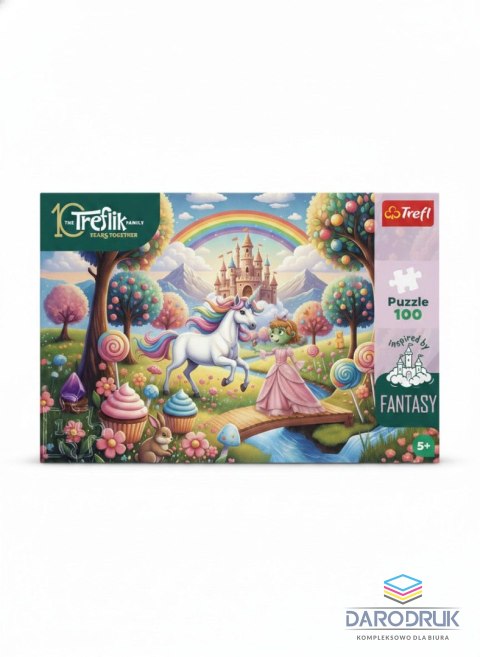 Trefl Puzzle Trefliki Jednorożec w słodyczolandii 100 el. Trefl (16574)
