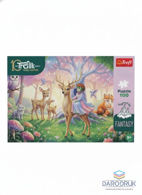 Trefl Puzzle Trefliki Zwierzęta z magicznego lasu 100 el. Trefl (16577)