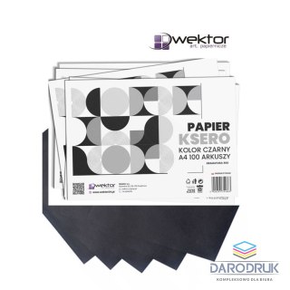 Wektor Papier kolorowy A4 CZARNY 100k. 80g Wektor (5906395354863)