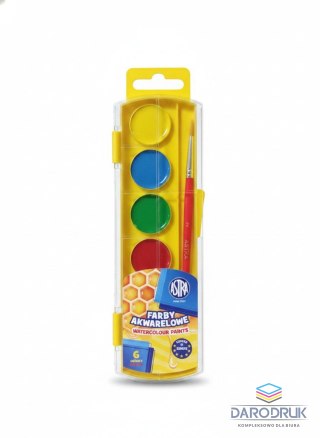 Astra Farby akwarelowe z eurozawieszką 6 kolor. Astra (302025004)