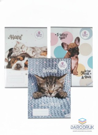 Beniamin Zeszyt A4 The Sweet Pets 32k. krata Beniamin