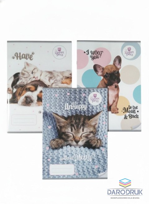 Beniamin Zeszyt A4 The Sweet Pets 32k. krata Beniamin
