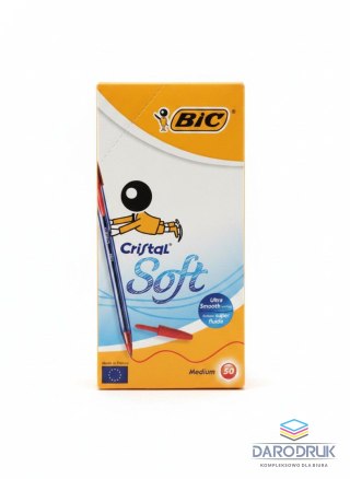 Bic Długopis Cristal Soft czerwony wkład czerwony Bic (9185201)