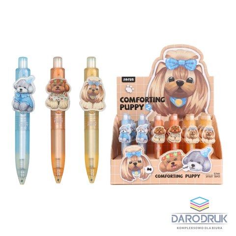 Długopis żelowy PUPPY wkład niebieski 0,5mm (ZF7831)