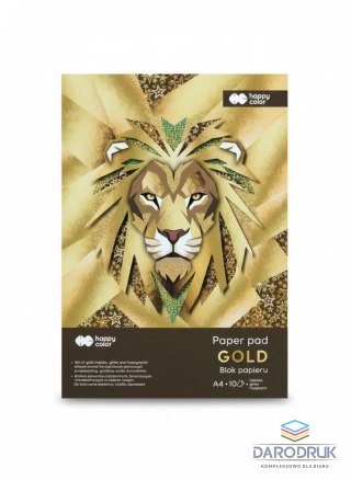 Happy Color Blok artystyczny Gold A4 10k Happy Color (HA 7840 2030-GD)