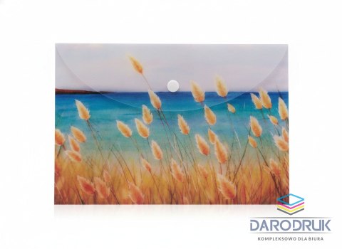Narcissus Teczka plastikowa na guzik Trawy nad Morzem A5 mix 28 mic. Narcissus
