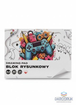 Starpak Blok rysunkowy A4 biały 80g 20k Starpak (587738)