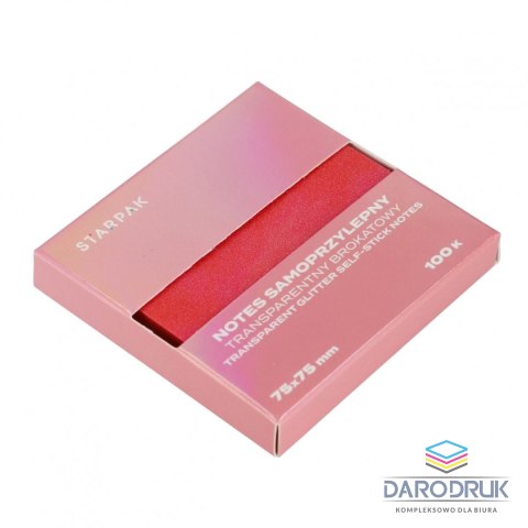Starpak Notes samoprzylepny (karteczki) Transparentny ombre czerwony mix 100k [mm:] 75x75 Starpak (576525)