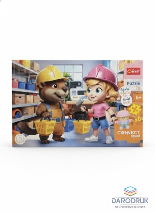 Trefl Puzzle Trefliki Connect Lvy 70, 100 el. Trefl (53024)