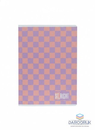 Unipap Zeszyt A5 CHECKERED VIBE 32k. 70g linia podwójna kolorowa Unipap