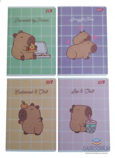 Unipap Zeszyt A5 Capybara Mood 32k. 70g krata Unipap