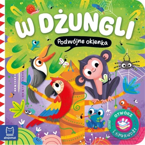 Aksjomat Książka dla dzieci W dżungli. Podwójne okienka. Otwórz i sprawdź! Aksjomat