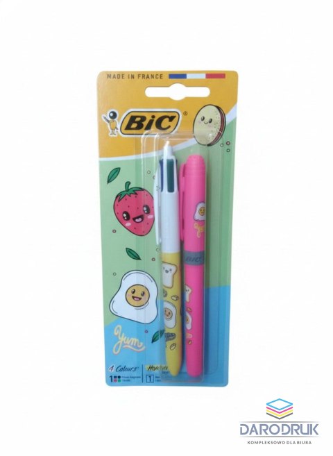 Bic Zakreślacz Highlighter Grip KAWAII FOOD 2sztuki Bic (527545)