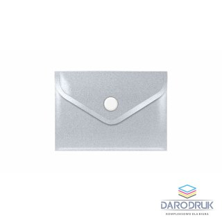 Biurfol Teczka plastikowa na guzik STARDUST SILVER A7 srebrny Biurfol (TKSD-A7-02)