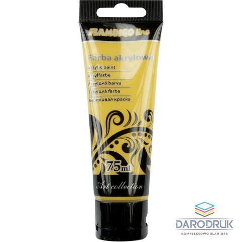 Flamingo Line Farba akrylowa kolor: ochrowy 75ml Flamingo Line (080)