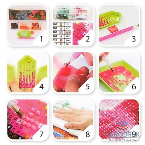 Flamingo Line Zestaw kreatywny Diamentowa mozaika 30x40cm Pies i kot Flamingo Line (TGC71495)