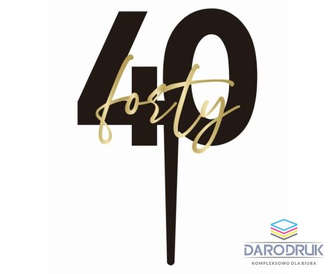 Godan Dekoracja na tort Topper na tort 40. urodziny „forty" Godan (PF-TO40)