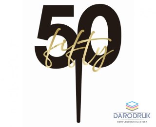 Godan Dekoracja na tort Topper na tort 50. urodziny „fifty" Godan (PF-TO50)