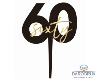 Godan Dekoracja na tort Topper na tort 60. urodziny „sixty" Godan (PF-TO60)
