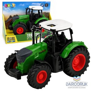 Lean Traktor Rolniczy Farmerski Gospodarski Gumowe Koła Biało Zielony 1:24 Lean (29783)