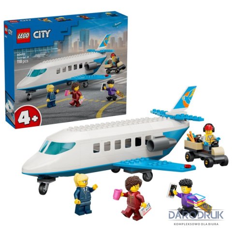 Lego Klocki konstrukcyjne City Samolot pasażerski Lego (60492)