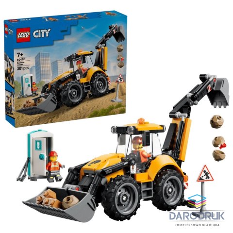 Lego Klocki konstrukcyjne City Żółta koparko-ładowarka Lego (60480)
