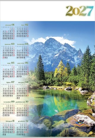 Lucrum Kalendarz ścienny GÓRY plakatowy 607mm x 880mm Lucrum (PL01)