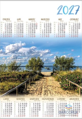 Lucrum Kalendarz ścienny WYBRZEŻE plakatowy A4 607mm x 880mm Lucrum (PL05)