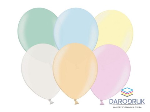 Partydeco Balon gumowy perłowy 100 szt mix 9cal Partydeco (10M-000P)