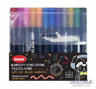 Rexus Marker specjalistyczny metaliczne wkład mix pędzelek końcówka Rexus (63339)